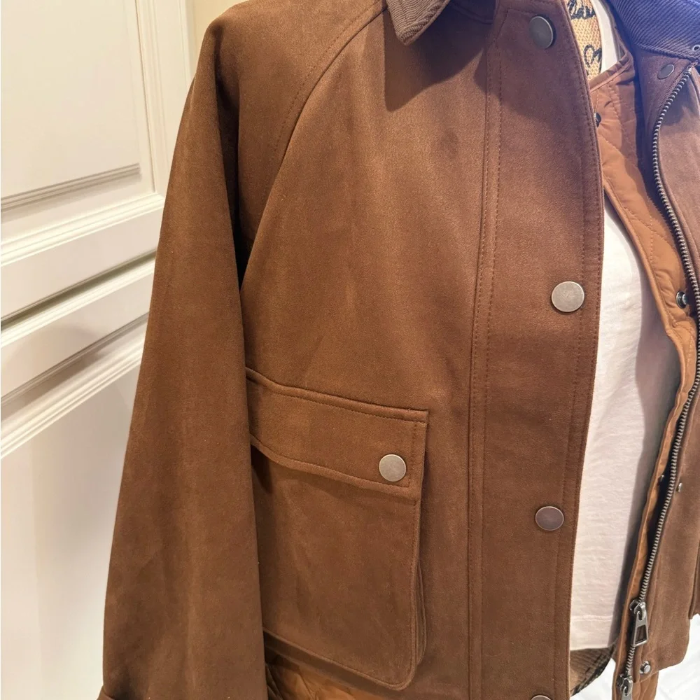 Faux Suede Two-ferJacket by Anthropologie - Picture 3 of 7